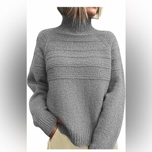 🆕 Chunky Knit Pullover Long Sleeve Jumper Tops Trendy Winter Sweater